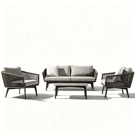 Aspen Outdoor 2+1+1 Lounge Setting with Coffee Table