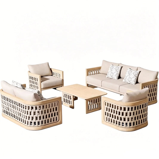 Cove Outdoor 3+2+1+1 Lounge Setting with Coffee Table