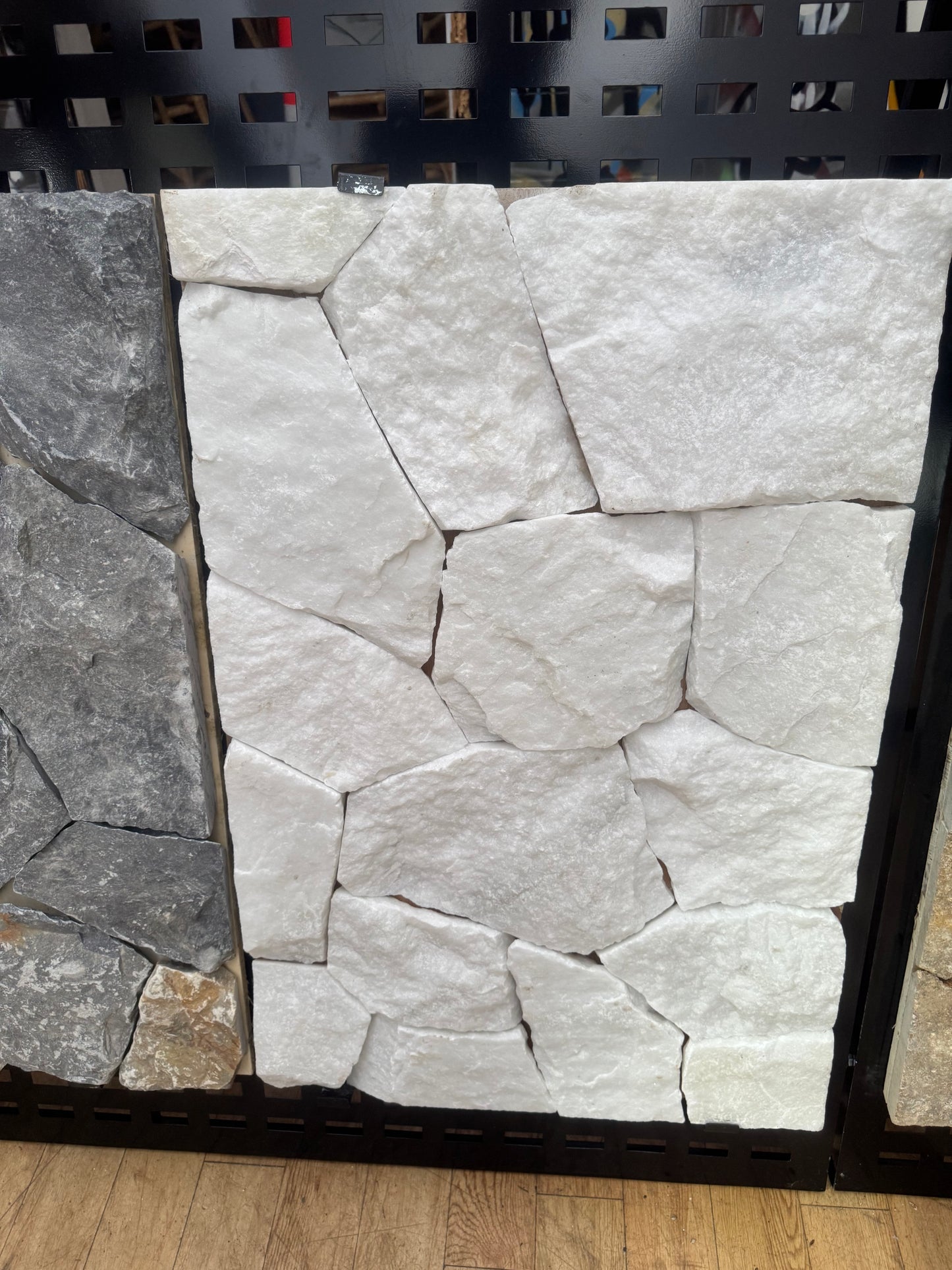 White marble slab from The Nurso with smooth, polished surface and natural veining, ideal for home decor or countertops.