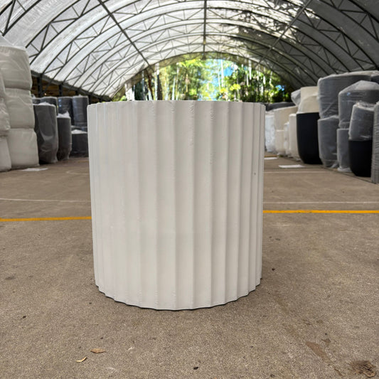 Cedar Ribbed Cylinder White