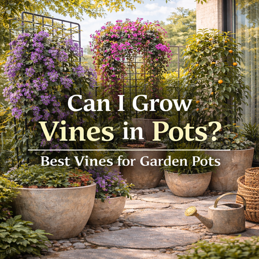 Vines in groeing in Pots