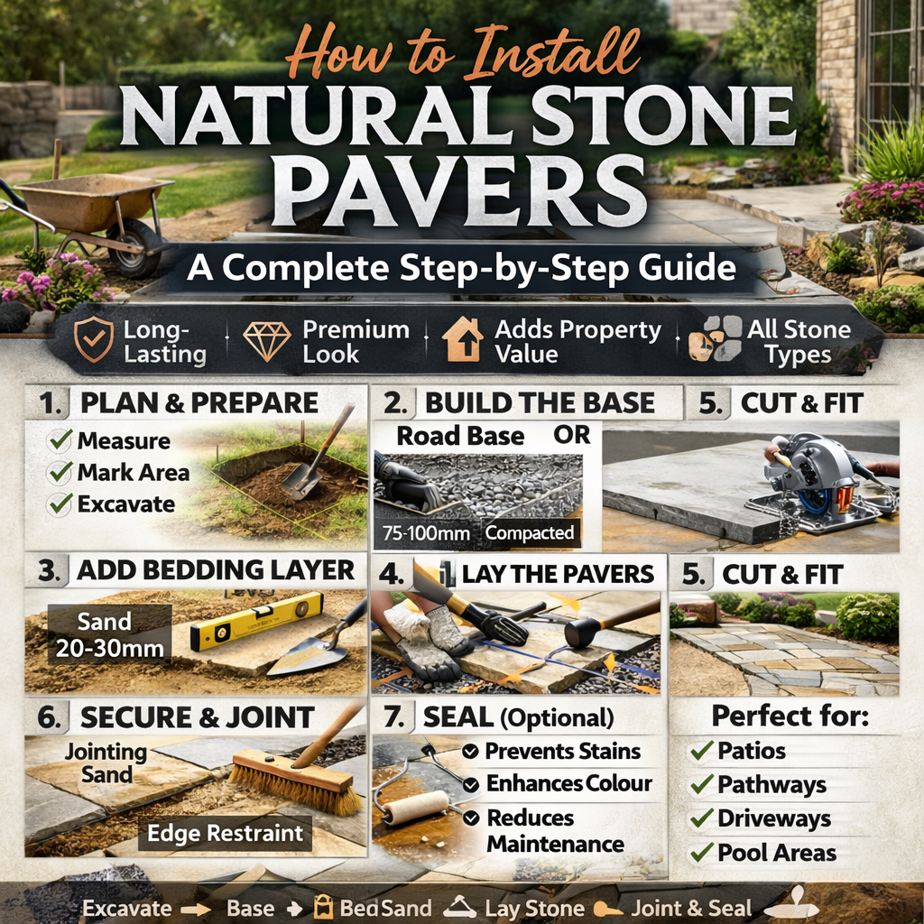 How Do You Install Natural Stone Pavers? The Complete Professional Guide