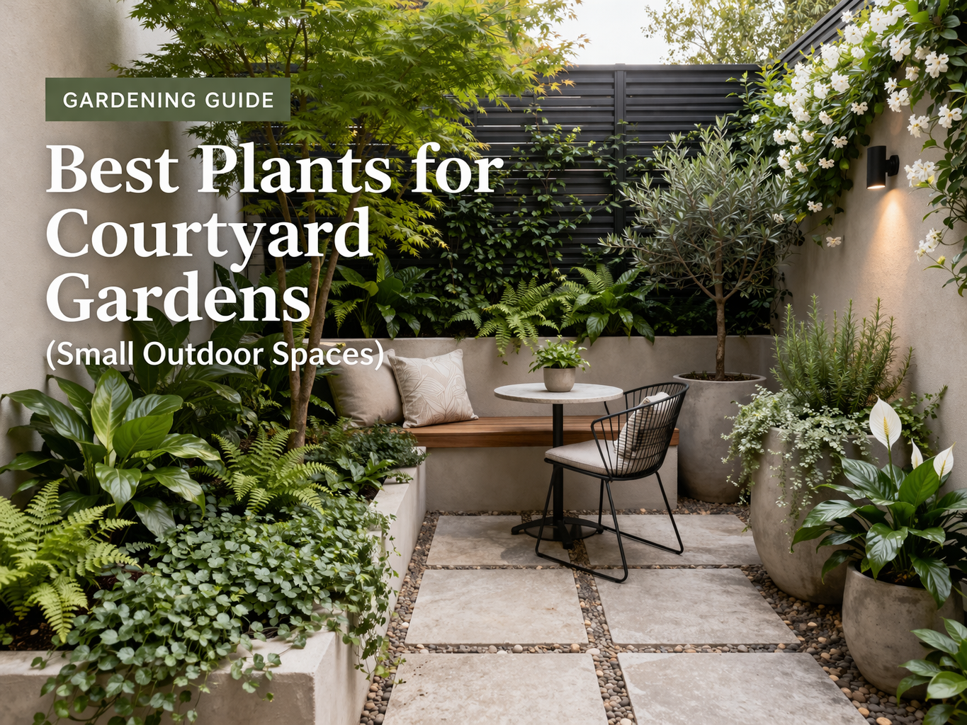 Best Plants for Courtyard Gardens (Small Outdoor Spaces)