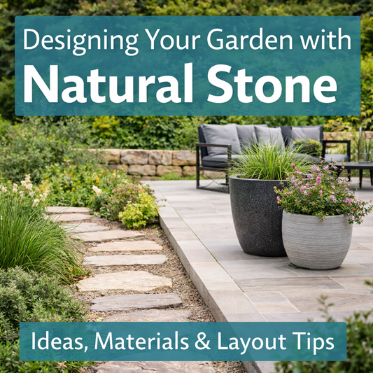 garden design with natural stone