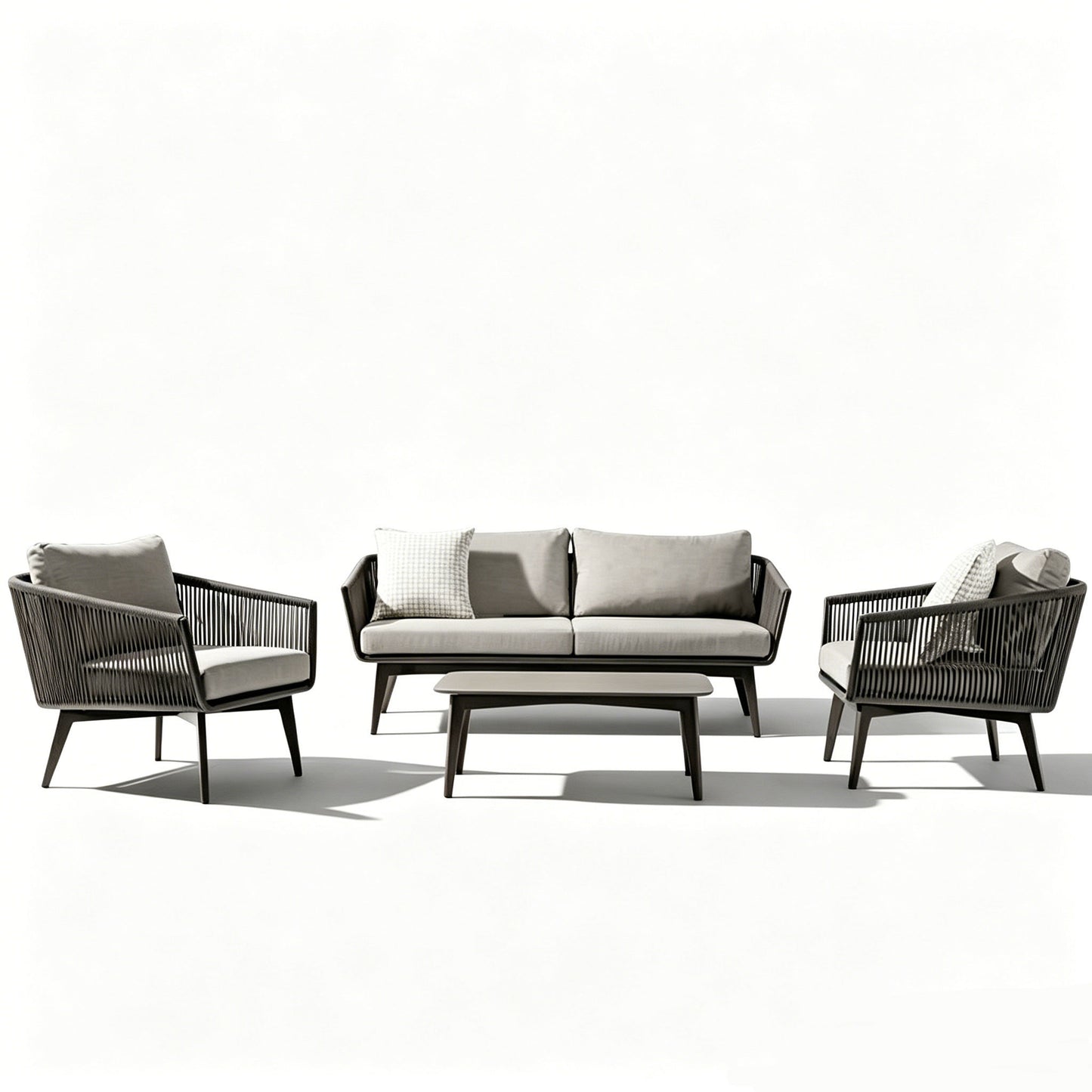 Aspen Outdoor 2+1+1 Lounge Setting with Coffee Table