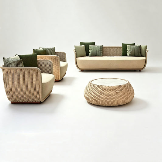 Horizon Outdoor 3+1+1 Lounge Setting with Coffee Table