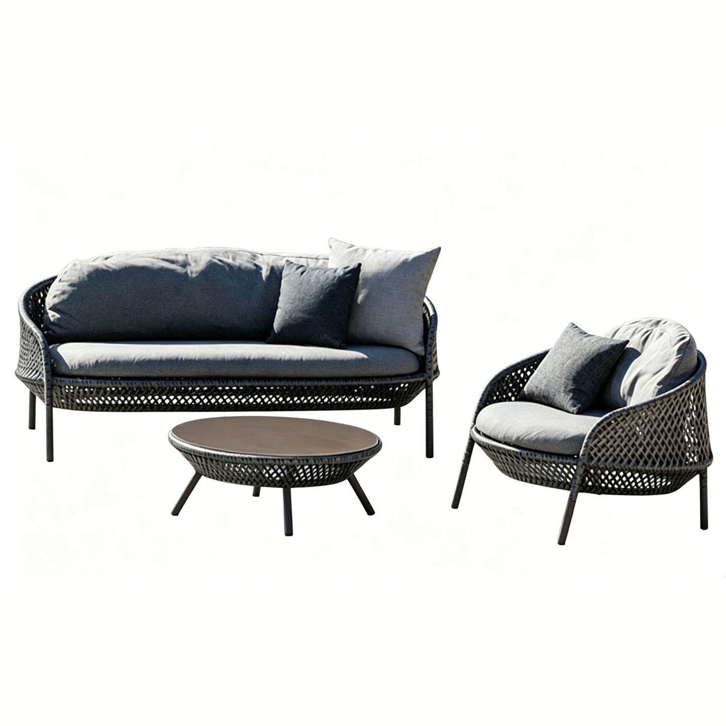 Archer Outdoor 2+1 Lounge Setting with Coffee Table