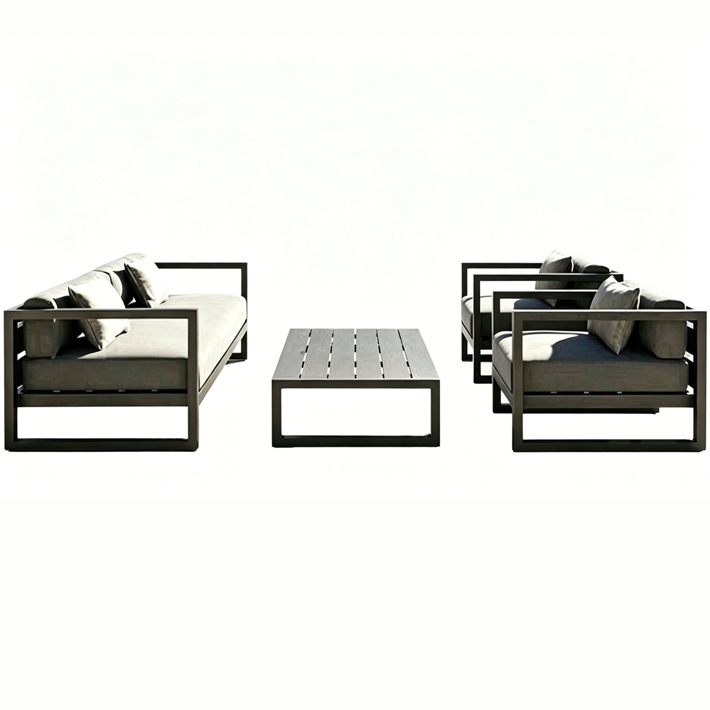 Preston Outdoor 2+1+1 Lounge Setting with Coffee Table