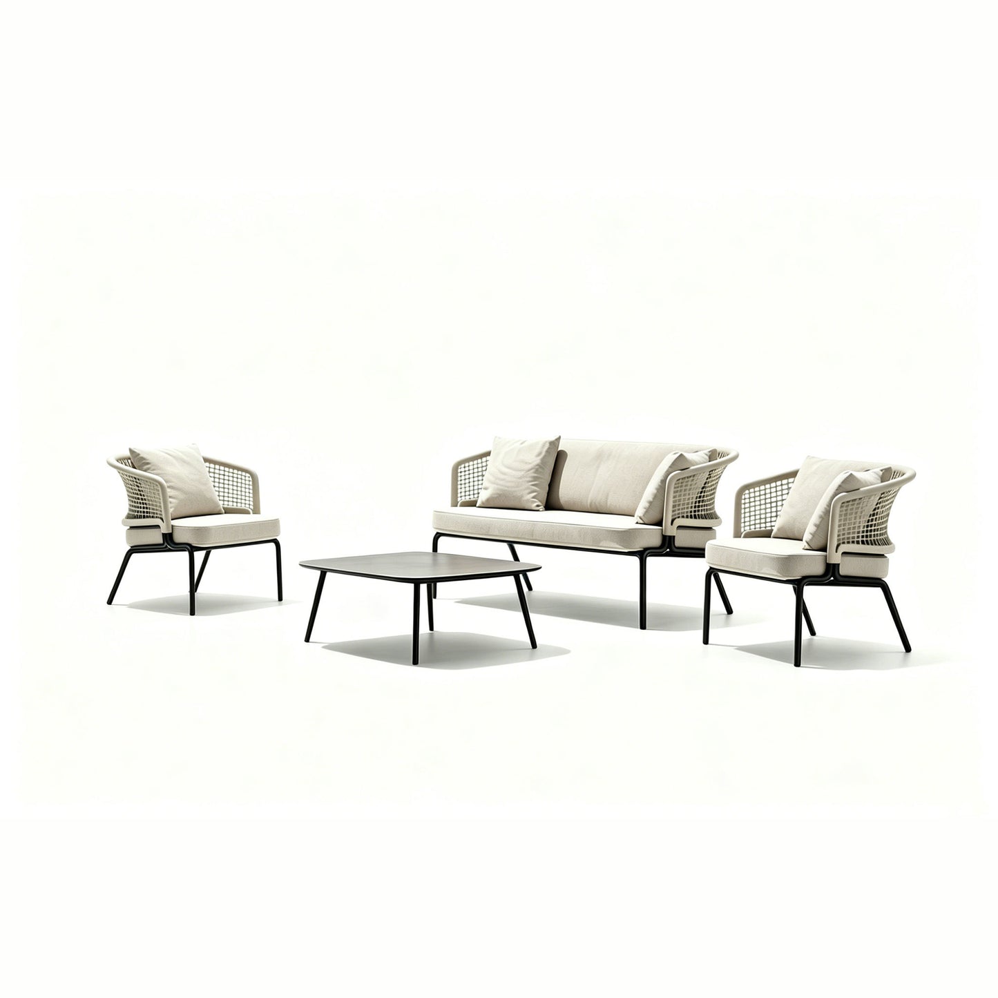 Camden Outdoor 2+1+1 Lounge Setting with Coffee Table