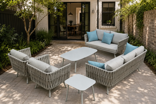 Byron Outdoor 3+2+1+1 Lounge Setting with Coffee Tables