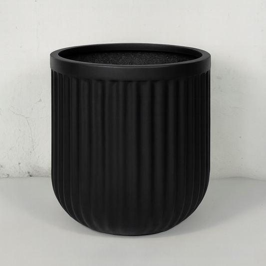 Cedar Ribbed Egg Black