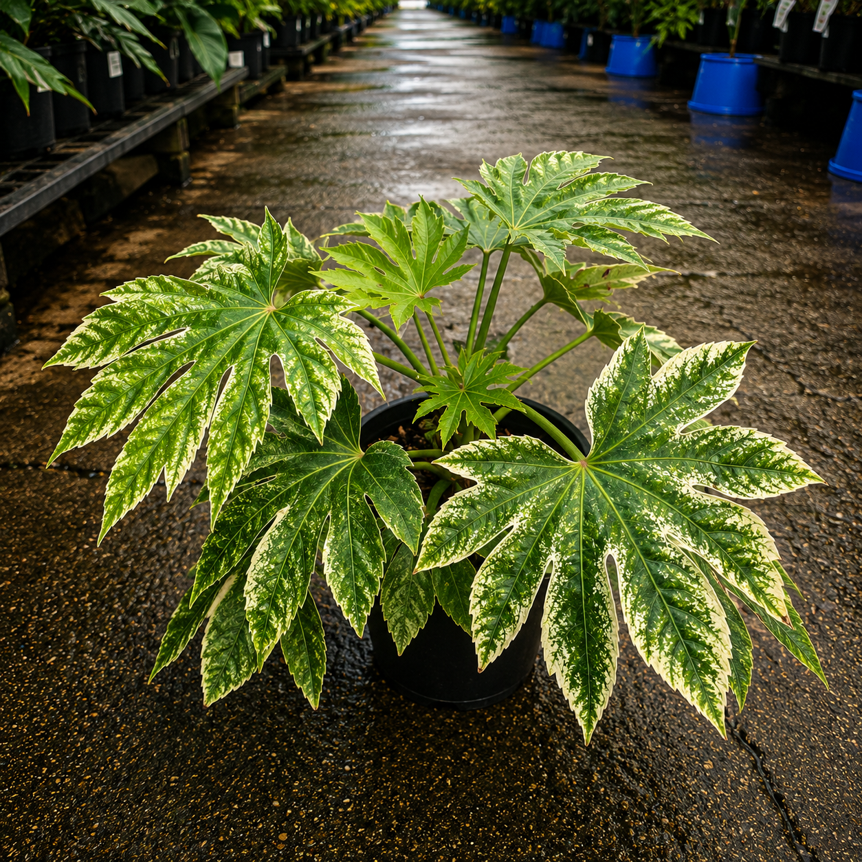 Fatsia japonica 'Spider's Web'