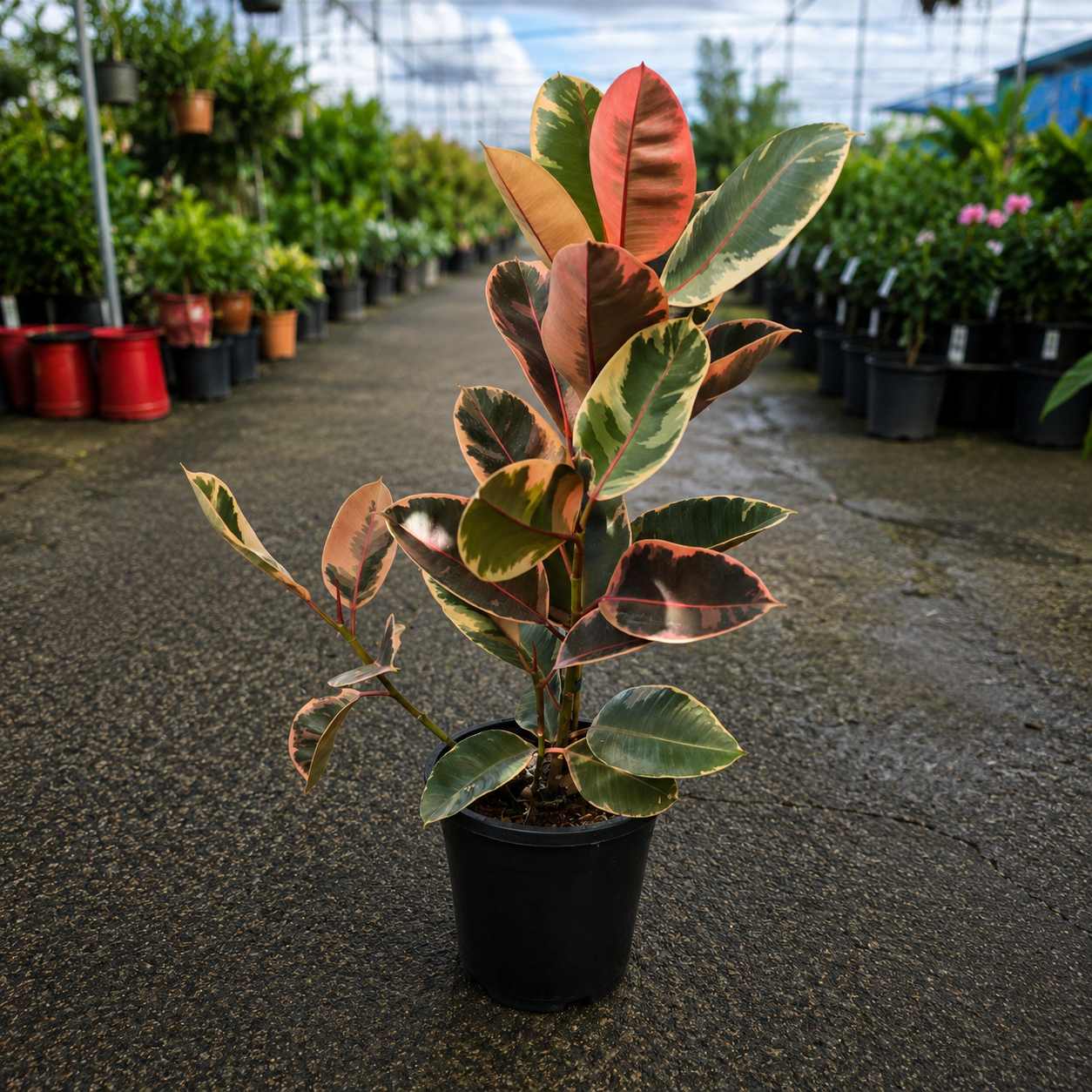 Ficus elastica ‘Ruby’ (Ruby Rubber Plant)