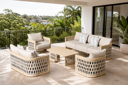 Cove Outdoor 3+2+1+1 Lounge Setting with Coffee Table