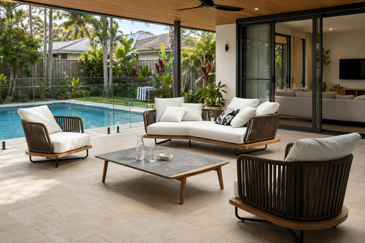 Kingston Outdoor 3+1+1 Curved Lounge Setting with Coffee Table