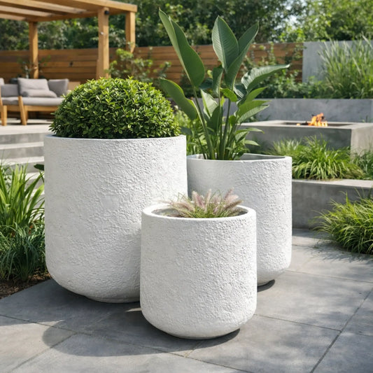 Senera Cigar Pot with volcano white finish, showcasing a decorative ceramic cigar holder with a textured volcano-inspired design.