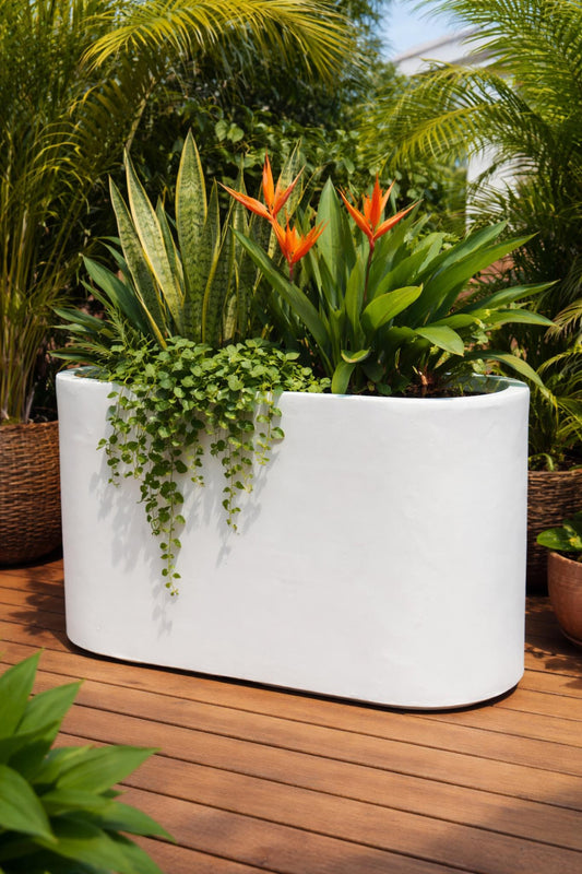 Tuscan Round Trough White