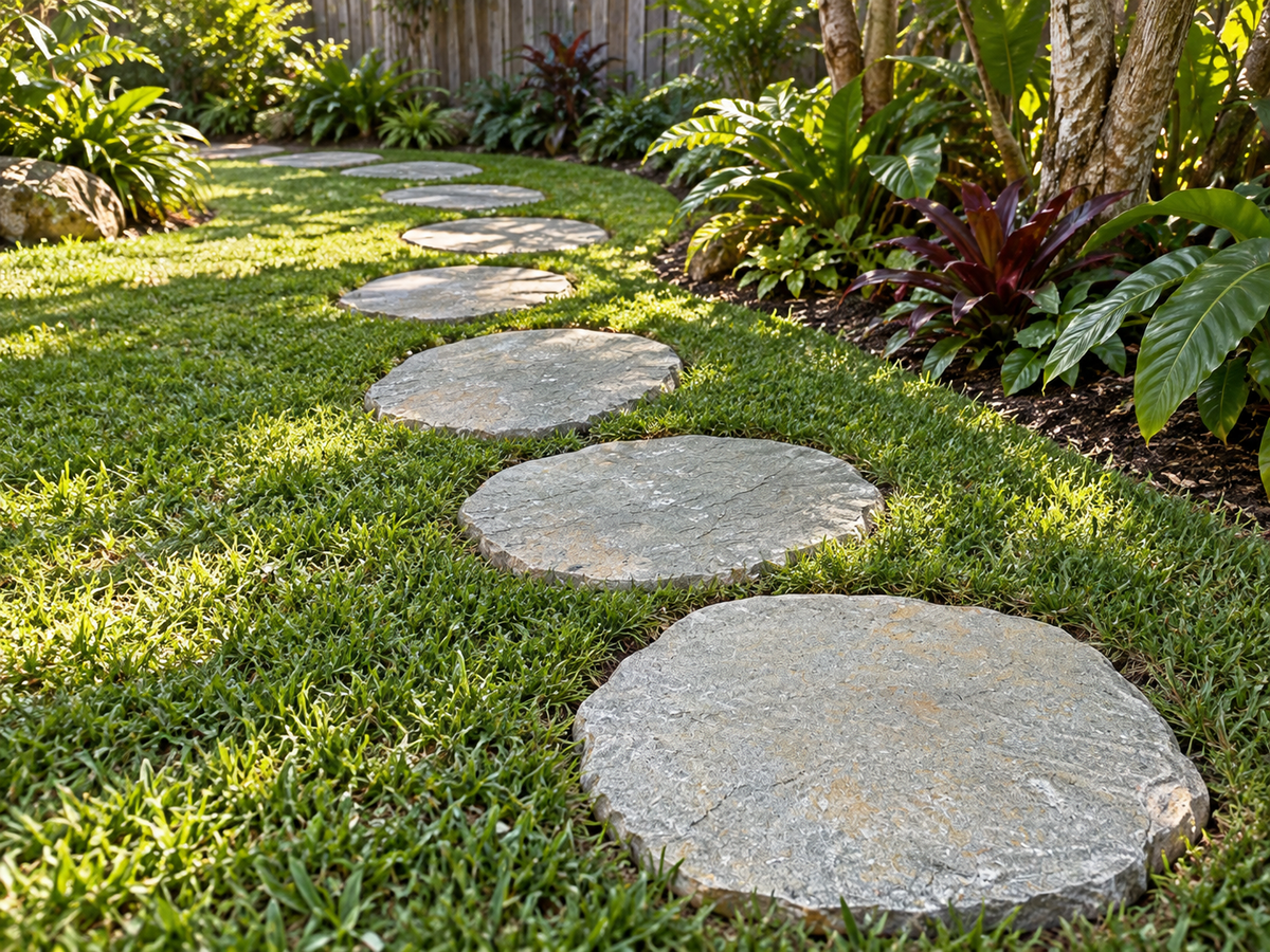 Forest Green Stepping Stones Natural Stone