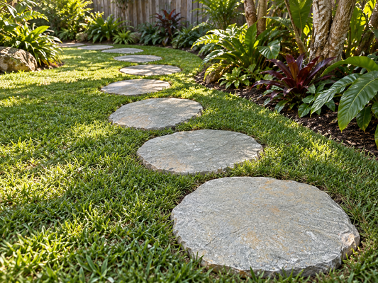Forest Green Stepping Stones Natural Stone