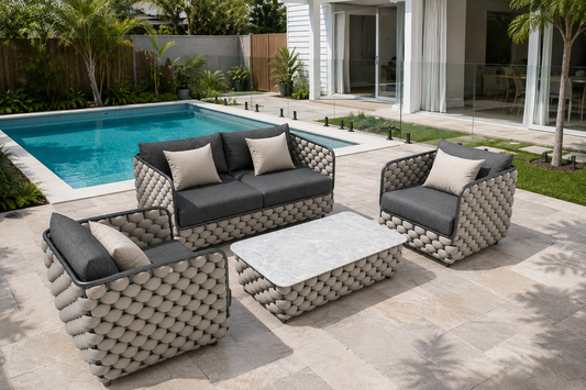 Noosa Outdoor 2+1+1 Lounge Setting with Coffee Table