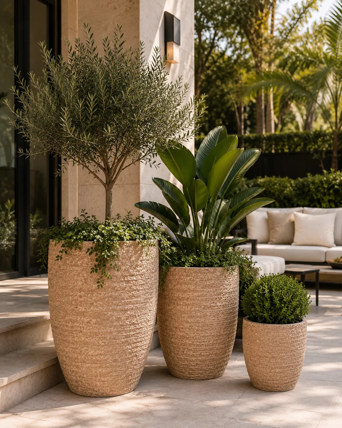 Senera U Pot Tex Desert Fibreclay Outdoor Pot | Garden Planter