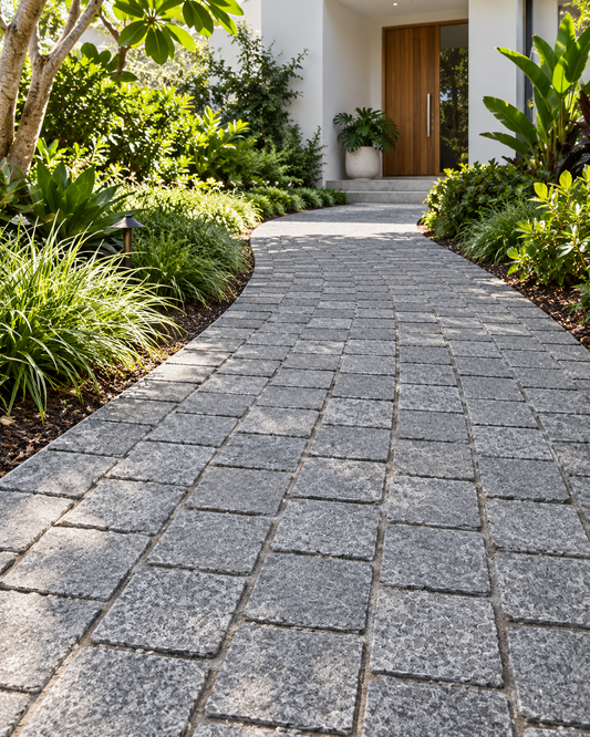 Black Granite Cobble Stone
