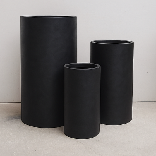 CEDAR TALL CYLINDER BLACK
