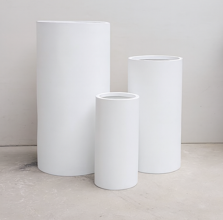 CEDAR TALL CYLINDER WHITE