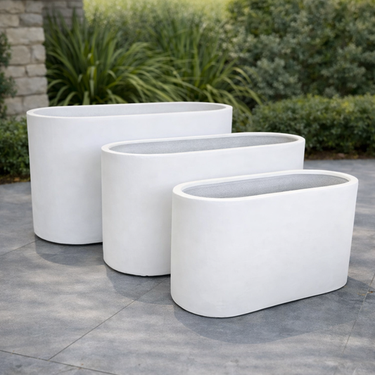 Tuscan Round Trough White