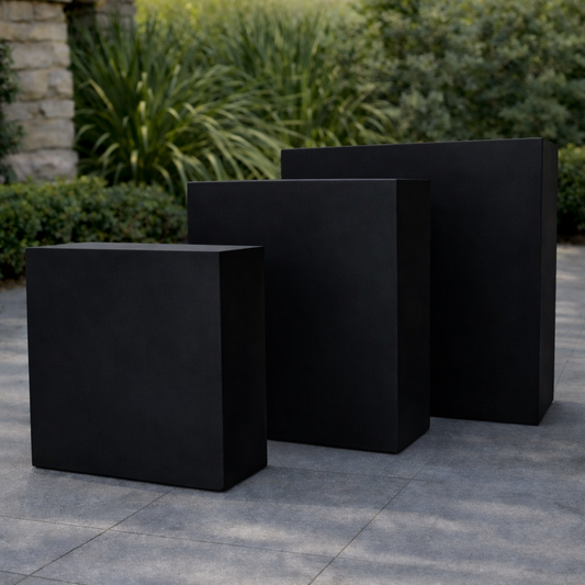 Tuscan Tall Trough Black