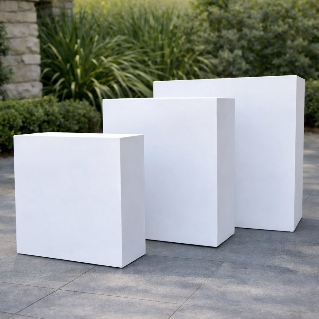 Tuscan Tall Trough White