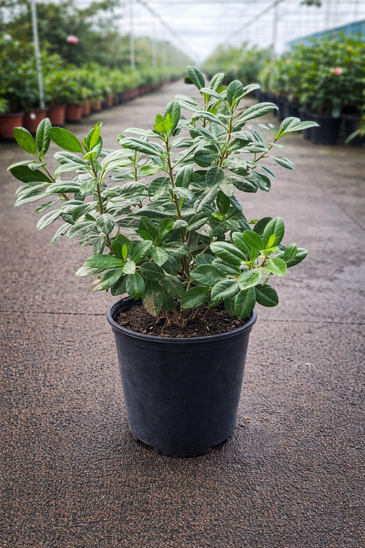 Ficus microcarpa ‘Green Island’ indoor fig tree from The Nurso with lush green foliage and a sturdy, decorative pot.