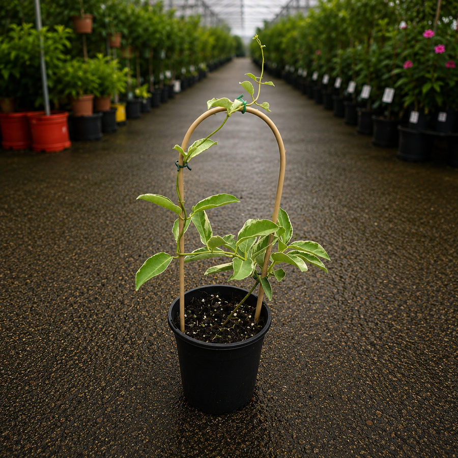 Stephanotis floribunda 'Variegata' (Variegated Stephanotis)