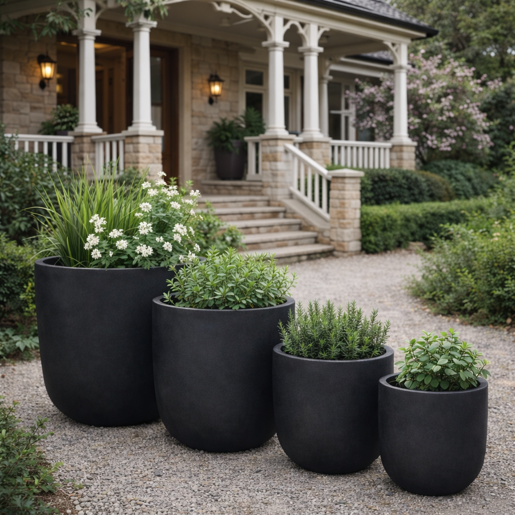Black Tuscan Egg Pot by The Nurso, 28cm x 26cm, featuring a textured ceramic exterior and sturdy handles for versatile cooking.